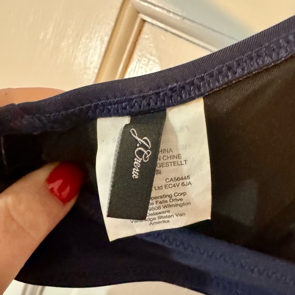 J. Crew | French Cross-Back Bikini Top, Navy Blue Color, Size XL - EUC - Picture 6 of 9